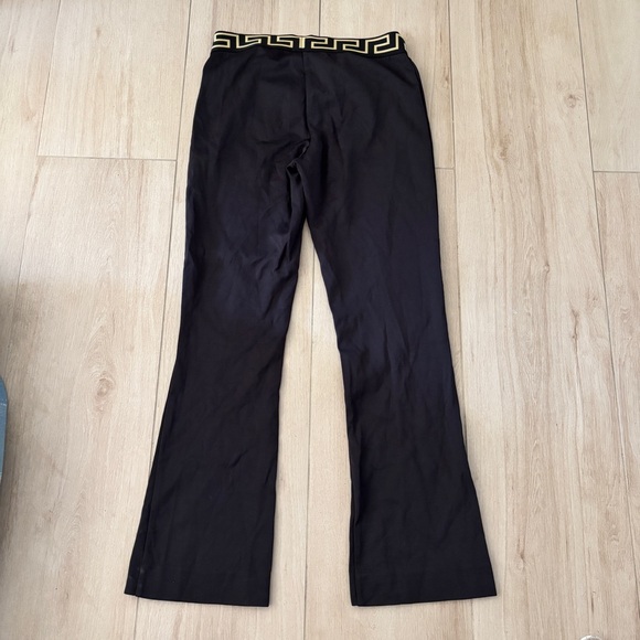 Versace black Medusa Greek key flared leggings - Picture 3 of 5